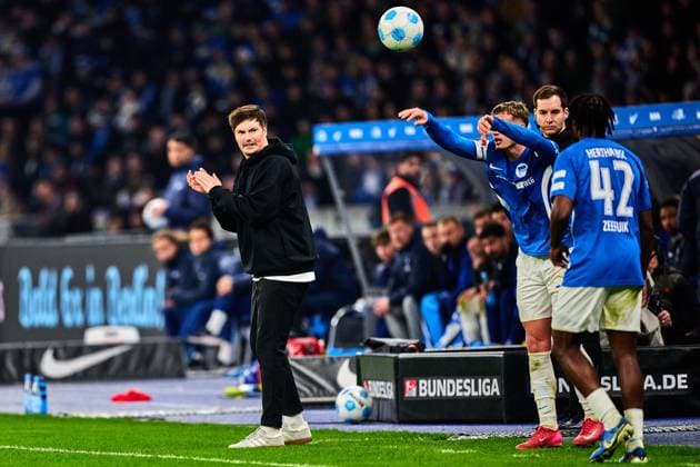 Merlin Polzin Hamburger SV, Head Coach , GER, Hertha BSC vs Hamburger SV HSV , Soccer Men, 2 Bundesliga, Season 2024 2025, Matchday 19, 25 01 2025 DFL REGULATIONS PROHIBIT ANY USE OF PHOTOGRAPHS AS IMAGE SEQUENCES AND OR QUASI VIDEO GER, Hertha BSC vs Hamburger SV HSV , Soccer Men, 2 Bundesliga, Season 2024 2025, Matchday 19, 25 01 2025 Berlin Copyright: xClaudiusxRauch,xEibner-Pressefotox xClaudiusxRauchx EP_CRH