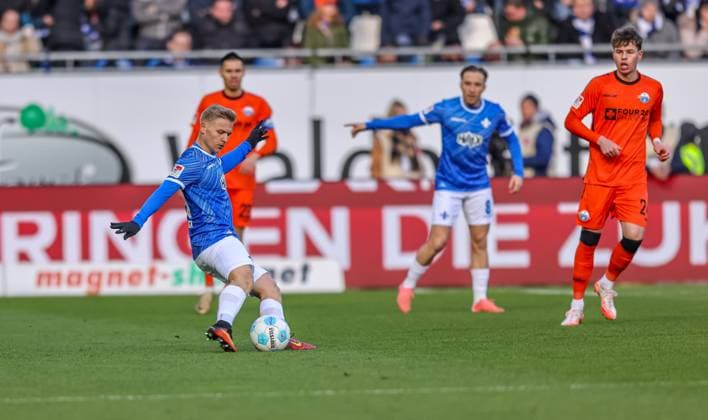 GER, Darmstadt, SV Darmstadt 98 vs SC Paderborn, 2 Bundesliga, Football, DFB, Season 2024 2025, Merck Stadion am Böllenfalltor, 19 Matchday, in the picture from l Andreas Müller SV Darmstadt 98 16 DFB DFL REGULATIONS PROHIBIT ANY USE OF PHOTOGRAPHS AS IMAGE SEQUENCES AND OR QUASI VIDEO, 14 12 2024, Copyright: HMBxMedia HendrikxHamelau