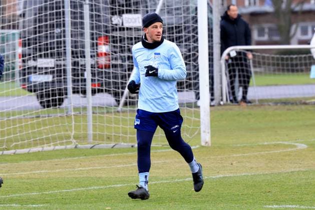 DEU, DFL, 2 FBL Hertha BSC, Training, 28 01 2025, Sportforum, Berlin, DEU, DFL, 2 FBL Hertha BSC, Training, im Bild Diego Demme Hertha BSC Berlin 6 DFL regulations prohibit any use of Photographs as image sequences and or quasi video Foto Juergen Engler nordphoto GmbH nordphotoxGmbHx xEngler nph00076