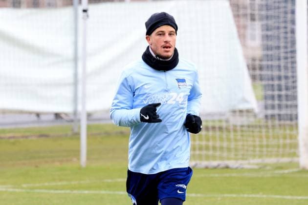 DEU, DFL, 2 FBL Hertha BSC, Training, 28 01 2025, Sportforum, Berlin, DEU, DFL, 2 FBL Hertha BSC, Training, im Bild Diego Demme Hertha BSC Berlin 6 DFL regulations prohibit any use of Photographs as image sequences and or quasi video Foto Juergen Engler nordphoto GmbH nordphotoxGmbHx xEngler nph00076