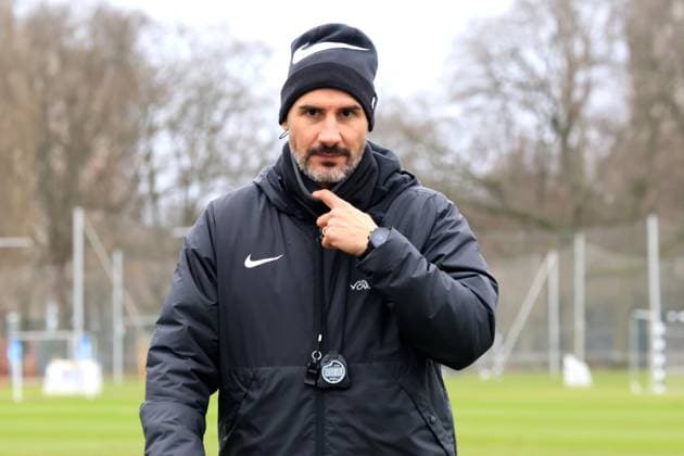 DEU, DFL, 2 FBL Hertha BSC, Training, 28 01 2025, Sportforum, Berlin, DEU, DFL, 2 FBL Hertha BSC, Training, im Bild Cheftrainer Cristian Fiel Hertha BSC Berlin DFL regulations prohibit any use of Photographs as image sequences and or quasi video Foto Juergen Engler nordphoto GmbH nordphotoxGmbHx xEngler nph00076