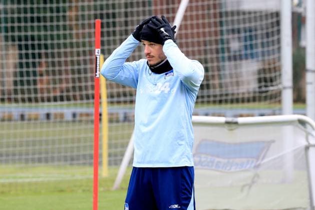 DEU, DFL, 2 FBL Hertha BSC, Training, 28 01 2025, Sportforum, Berlin, DEU, DFL, 2 FBL Hertha BSC, Training, im Bild Diego Demme Hertha BSC Berlin 6 DFL regulations prohibit any use of Photographs as image sequences and or quasi video Foto Juergen Engler nordphoto GmbH nordphotoxGmbHx xEngler nph00076