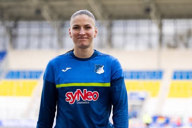 Melissa Koessler TSG Hoffenheim, 25 , GER, FC Carl Zeiss Jena vs TSG 1899 Hoffenheim, Football Google Pixel Frauen Bundesliga, 11 Spieltag, Saison 2024 2025, 26 01 2025 DFB regulations prohibit any use of photographs as image sequences and or quasi video GER, FC Carl Zeiss Jena vs TSG 1899 Hoffenheim, Football Google Pixel Frauen Bundesliga, 11 Spieltag, Saison 2024 2025, 26 01 2025 Jena Copyright: xEibner-Pressefoto Memmlerx EP_MMR