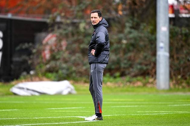 Dino Toppmoeller Eintracht Frankfurt, Coach , GER, Final training, Eintracht Frankfurt, Football, UEFA Europa League, Matchday 8, Season 2024 25, 29 01 2025 GER, Final training, Eintracht Frankfurt, Football, UEFA Europa League, Matchday 8, Season 2024 25, 29 01 2025 Frankfurt am Main Copyright: xEibner-Pressefoto FlorianxWiegandx EP_FWD