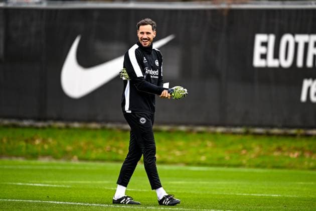 Jens Grahl Eintracht Frankfurt, 33 laughing, GER, Final training, Eintracht Frankfurt, Football, UEFA Europa League, Matchday 8, Season 2024 25, 29 01 2025 GER, Final training, Eintracht Frankfurt, Football, UEFA Europa League, Matchday 8, Season 2024 25, 29 01 2025 Frankfurt am Main Copyright: xEibner-Pressefoto FlorianxWiegandx EP_FWD