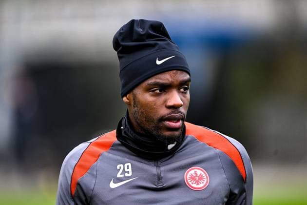 Niels Nkounkou Eintracht Frankfurt, 29 , GER, Final training, Eintracht Frankfurt, Football, UEFA Europa League, Matchday 8, Season 2024 25, 29 01 2025 GER, Final training, Eintracht Frankfurt, Football, UEFA Europa League, Matchday 8, Season 2024 25, 29 01 2025 Frankfurt am Main Copyright: xEibner-Pressefoto FlorianxWiegandx EP_FWD