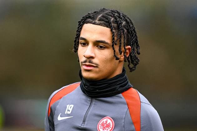 Jean Matteo Bahoya Eintracht Frankfurt, 19 , GER, Final training, Eintracht Frankfurt, Football, UEFA Europa League, Matchday 8, Season 2024 25, 29 01 2025 GER, Final training, Eintracht Frankfurt, Football, UEFA Europa League, Matchday 8, Season 2024 25, 29 01 2025 Frankfurt am Main Copyright: xEibner-Pressefoto FlorianxWiegandx EP_FWD