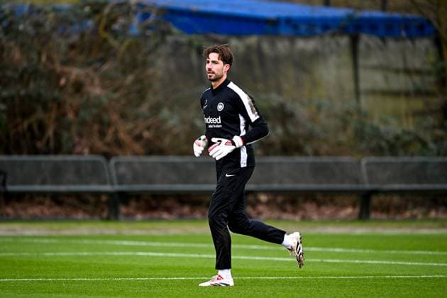 Kevin Trapp Eintracht Frankfurt, 01 , GER, Final training, Eintracht Frankfurt, Football, UEFA Europa League, Matchday 8, Season 2024 25, 29 01 2025 GER, Final training, Eintracht Frankfurt, Football, UEFA Europa League, Matchday 8, Season 2024 25, 29 01 2025 Frankfurt am Main Copyright: xEibner-Pressefoto FlorianxWiegandx EP_FWD