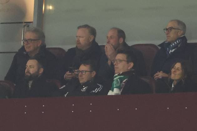 William, Prince of Wales in the stands Aston Villa v Celtic, UEFA Champions League, Group Stage, Football, Villa Park, Birmingham, UK - 29 Jan 2025 EDITORIAL USE ONLY No use with unauthorised audio, video, data, fixture lists, club league logos or live services. Online in-match use limited to 120 images, no video emulation. No use in betting, games or single club league player publications. Copyright: xRyanxBrowne Shutterstockx 15122167bk
