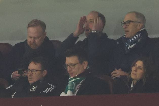 William, Prince of Wales in the stands Aston Villa v Celtic, UEFA Champions League, Group Stage, Football, Villa Park, Birmingham, UK - 29 Jan 2025 EDITORIAL USE ONLY No use with unauthorised audio, video, data, fixture lists, club league logos or live services. Online in-match use limited to 120 images, no video emulation. No use in betting, games or single club league player publications. Copyright: xRyanxBrowne Shutterstockx 15122167bm