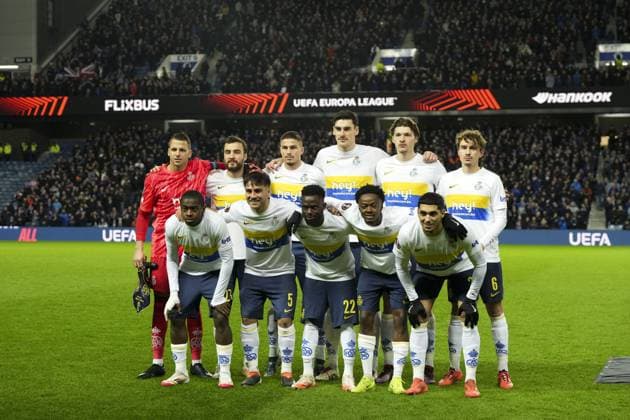 Union Saint-Gilloise starting XI Rangers v Union Saint-Gilloise, UEFA Europa League, Group Stage, Football, Ibrox Stadium, Glasgow, UK - 30 Jan 2025 EDITORIAL USE ONLY No use with unauthorised audio, video, data, fixture lists, club league logos or live services. Online in-match use limited to 120 images, no video emulation. No use in betting, games or single club league player publications. Copyright: xStuartxWallace Shutterstockx 15122181ao