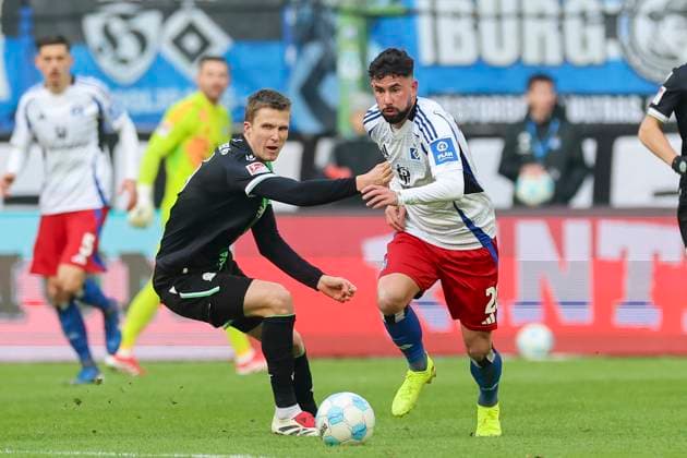 Fabian Kunze Hannover 96 and Marco Richter Hamburger SV battle for the ball, 2 Bundesliga, Hamburger SV vs Hannover 96, Volksparkstadion, February 2, 2025 in Hamburg, Germany Photo by Marco Steinbrenner DeFodi Images Fabian Kunze Hannover 96 and Marco Richter Hamburger SV battle for the ball, 2 Bundesliga, Hamburger SV vs Hannover 96, Volksparkstadion, February 2, 2025 in Hamburg, Germany Photo by Marco Steinbrenner DeFodi Images DFB DFL REGULATIONS PROHIBIT ANY USE OF PHOTOGRAPHS AS IMAGE SEQUENCES AND OR QUASI VIDEO Defodi 700 hsv hannover 20250102 032 Defodi-700 DFB DFL REGULATIONS PROHIBIT ANY USE OF PHOTOGRAPHS AS IMAGE SEQUENCES AND OR QUASI-VIDEO.