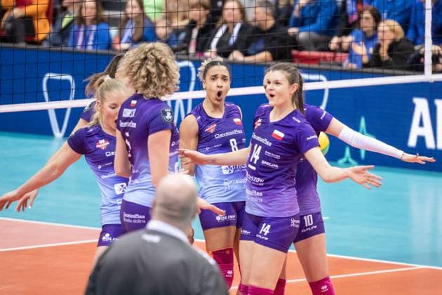 Sabrina De Jesus Machado KS DevelopRes Rzeszow, 08 Jubel, Jubelschrei, Motivationsschrei GER, Allianz MTV Stuttgart vs KS DevelopRes Rzeszow, Volleyball, CEV Volleyball Champions League, Volleyball CL, VCL, Final round, Round of 16, 2024 2025 season, 06 02 2025 GER, Allianz MTV Stuttgart vs KS DevelopRes Rzeszow, Volleyball, CEV Volleyball Champions League, Volleyball CL, VCL, Final round, Round of 16, 2024 2025 season, 06 02 2025 Stuttgart Copyright: xSandyxDinkelackerx EP_SDR