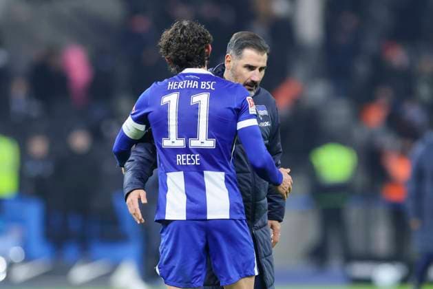 Fabian Reese Hertha BSC Berlin and coach Cristian Fiel Hertha BSC Berlin look dejected, 2 Bundesliga, Hertha BSC vs 1 FC Kaiserslautern, Olympiastadion, February 8, 2025 in Berlin, Germany Photo by Marco Steinbrenner DeFodi Images Fabian Reese Hertha BSC Berlin and coach Cristian Fiel Hertha BSC Berlin look dejected, 2 Bundesliga, Hertha BSC vs 1 FC Kaiserslautern, Olympiastadion, February 8, 2025 in Berlin, Germany Photo by Marco Steinbrenner DeFodi Images DFB DFL REGULATIONS PROHIBIT ANY USE OF PHOTOGRAPHS AS IMAGE SEQUENCES AND OR QUASI VIDEO Defodi 700 berlin fck 20250208 063 Defodi-700 DFB DFL REGULATIONS PROHIBIT ANY USE OF PHOTOGRAPHS AS IMAGE SEQUENCES AND OR QUASI-VIDEO.