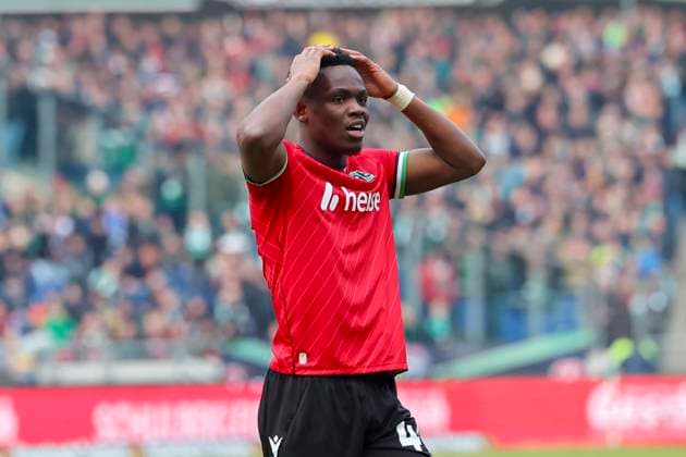 Rabbi Matondo Hannover 96 looks disappointed, 2 Bundesliga, Hannover 96 vs Fortuna Düsseldorf, Heinz von Heiden Arena on February 09, 2025 in Hanover, Germany Photo by Marco Steinbrenner DeFodi Images Rabbi Matondo Hannover 96 looks disappointed, 2 Bundesliga, Hannover 96 vs Fortuna Düsseldorf, Heinz von Heiden Arena, February 9, 2025 in Hanover, Germany Photo by Marco Steinbrenner DeFodi Images DFB DFL REGULATIONS PROHIBIT ANY USE OF PHOTOGRAPHS AS IMAGE SEQUENCES AND OR QUASI VIDEO Defodi 700 hann dus 20250209 030 Defodi-700 DFB DFL REGULATIONS PROHIBIT ANY USE OF PHOTOGRAPHS AS IMAGE SEQUENCES AND OR QUASI-VIDEO.