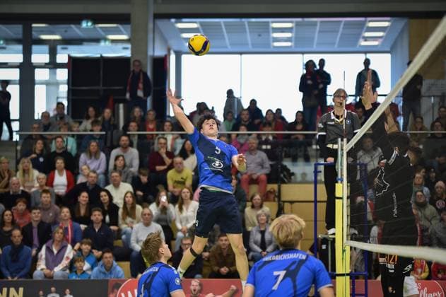 Felix Gudermuth Volley YoungStars Friedrichshafen, 05 TV Rottenburg vs Volley YoungStars Friedrichshafen, Volleyball, 2 Bundesliga Sued, 18 Matchday, Season 2024 2025, 09 02 2025, TV Rottenburg vs Volley YoungStars Friedrichshafen, Volleyball, 2 Bundesliga Sued, 18 Matchday, Season 2024 2025, 09 02 2025 Rottenburg Copyright: xEibner-Pressefoto RalphxKunzex EP_RKE