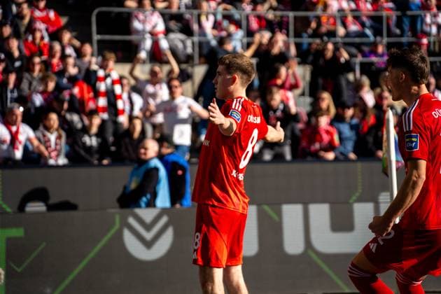 Celebration after the 1 1 by Johannesson Isak Bergmann Fortuna Duesseldorf, 08 1 FC Koeln vs Fortuna Duesseldorf, Football, 2 Bundesliga, Matchday 23, Season 2024 2025, 23 02 2025 1 FC Koeln vs Fortuna Duesseldorf, Football, 2 Bundesliga, Matchday 23, Season 2024 2025, 23 02 2025 Koeln Copyright: xEibner-Pressefoto JustinxDerondex EP_JDU