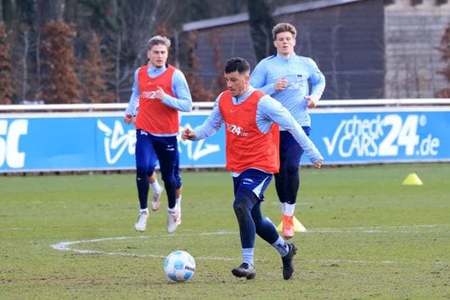 DEU, DFL, 2 FBL Hertha BSC, Training, 25 02 2025, Sportforum, Berlin, DEU, DFL, 2 FBL Hertha BSC, Training, im Bild Diego Demme Hertha BSC Berlin 6 DFL regulations prohibit any use of Photographs as image sequences and or quasi video Foto Juergen Engler nordphoto GmbH nordphotoxGmbHx xEngler nph00076
