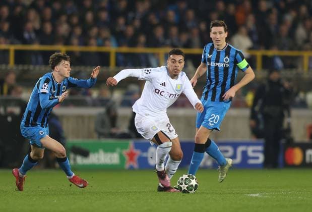 . - Club Brugge KV v Aston Villa FC, UEFA Champions League, Round of 16 first leg, Jan Breydelstadion, Brugge, Belgium. - 4th March 2025. Daniel Weir Crystal Pix Morgan Rogers of Aston Villa. - Club Brugge KV v Aston Villa FC, UEFA Champions League, Round of 16 first leg, Jan Breydelstadion, Brugge, Belgium. - 4th March 2025. Daniel Weir Crystal Pix Bruges Jan Breydelstadion Belgium Copyright: xDanielxWeirx CP_Club_Brugge_Aston_Villa_28