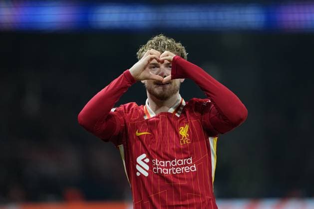 Late substitute Harvey Elliot of Liverpool celebrates after he scores the only goal of the game with his first touch Paris Saint-Germain v Liverpool, UEFA Champions League, Round of 16, First Leg, Football, Parc des Princes, Paris, France - 05 Mar 2025 EDITORIAL USE ONLY No use with unauthorised audio, video, data, fixture lists, club league logos or live services. Online in-match use limited to 120 images, no video emulation. No use in betting, games or single club league player publications. Copyright: xDavexWinter Shutterstockx 15178313jo