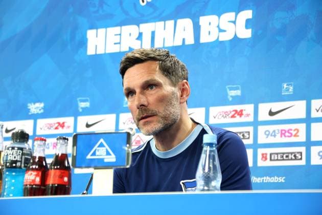 DEU, DFL, 2 FBL Hertha BSC, PK, 06 03 2025, Sportforum, Berlin, DEU, DFL, 2 FBL Hertha BSC, PK, im Bild Cheftrainer Stefan Leitl Hertha BSC Berlin DFL regulations prohibit any use of Photographs as image sequences and or quasi video Foto Juergen Engler nordphoto GmbH nordphotoxGmbHx xEngler nph00076
