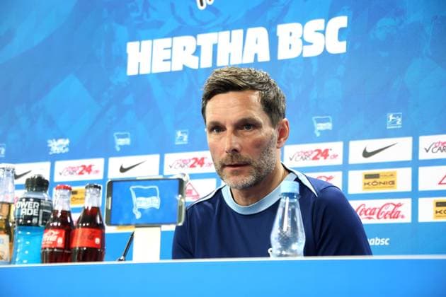 DEU, DFL, 2 FBL Hertha BSC, PK, 06 03 2025, Sportforum, Berlin, DEU, DFL, 2 FBL Hertha BSC, PK, im Bild Cheftrainer Stefan Leitl Hertha BSC Berlin DFL regulations prohibit any use of Photographs as image sequences and or quasi video Foto Juergen Engler nordphoto GmbH nordphotoxGmbHx xEngler nph00076