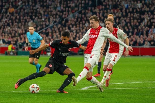 Shot by Ansgar Knauff Eintracht Frankfurt, 36 Ajax Amsterdam vs Eintracht Frankfurt, Football, UEFA Europa League, Round of 16, 2024 2025 season, 06 03 2025 Ajax Amsterdam vs Eintracht Frankfurt, Football, UEFA Europa League, Round of 16, 2024 2025 season, 06 03 2025 Amsterdam Copyright: xEibner-Pressefoto JustinxDerondex EP_JDU