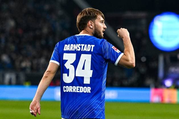 Killian Corredor SV Darmstadt 98, 34 celebrates the goal for 2 0, GER, SV Darmstadt 98 vs Karlsruher SC, Football, 25 Matchday, Season 2024 2025, 07 03 2025 DFL REGULATIONS PROHIBIT ANY USE OF PHOTOGRAPHS as IMAGE SEQUENCES and or QUASI VIDEO GER, SV Darmstadt 98 vs Karlsruher SC, Football, 25 Matchday, Season 2024 2025, 07 03 2025 Darmsatdt Copyright: xEibner-Pressefoto FlorianxWieganx EP_FWD