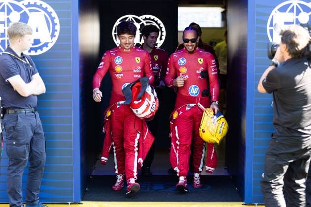 F1 - AUSTRALIAN GRAND PRIX 2025 HAMILTON Lewis (gbr), Scuderia Ferrari SF-25, portrait LECLERC Charles (mco), Scuderia Ferrari SF-25, portrait during the Formula 1 Louis Vuitton Australian Grand Prix 2025, 1st round of the 2025 FIA Formula One World Championship, WM, Weltmeisterschaft from March 14 to 16, 2025 on the Albert Park Grand Prix Circuit, in Melbourne, Australia - Copyright: xJoaoxFilipex