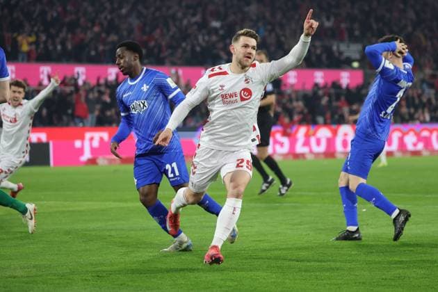 Goal for 1 0 for Koeln by Jan Thielmann Koeln 29 , GER, 1 FC Koeln vs SV Darmstadt 98, 2 Fussball Bundesliga, Matchday 26, Season 2024 2025, 15 03 2025, DFL REGULATIONS PROHIBIT ANY USE OF PHOTOGRAPHS AS IMAGE SEQUENCES AND OR QUASI VIDEO, GER, 1 FC Koeln vs SV Darmstadt 98, 2 Fussball Bundesliga, Matchday 26, Season 2024 2025, 15 03 2025, Koeln Copyright: xEibner-Pressefoto JoergxNiebergax EP_JNL