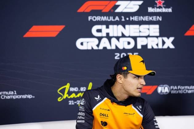 F1 - CHINESE GRAND PRIX 2025 NORRIS Lando (gbr), McLaren F1 Team MCL39, portrait, press conference, PK, Pressekonferenz during the Formula 1 Heineken Chinese Grand Prix 2025, 2nd round of the 2025 FIA Formula One World Championship, WM, Weltmeisterschaft from March 21 to 23, 2025 on the Shanghai International Circuit, in Shanghai, China - ShanghaiChina Copyright: xJavierxJimenezx