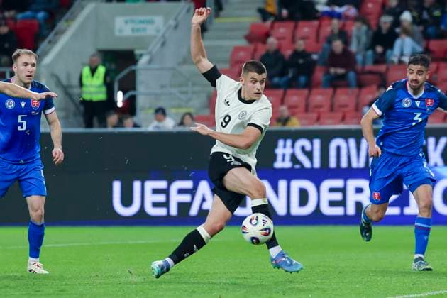 Nicolo Tresoldi Germany controls the ball, International Friendly, U21 Slovakia and U21 Germany, Štadion Antona Malatinskà ho on March 21, 2025 in Trnava, Slovakia Photo by Marco Steinbrenner DeFodi Images Nicolo Tresoldi Germany controls the ball, International Friendly, U21 Slovakia and U21 Germany, Štadion Antona Malatinskà ho, March 21, 2025 in Trnava, Slovakia Photo by Marco Steinbrenner DeFodi Images