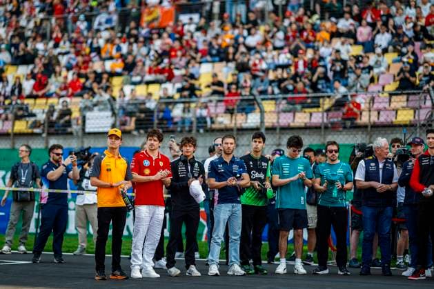 F1 - CHINESE GRAND PRIX 2025 NORRIS Lando (gbr), McLaren F1 Team MCL39, LECLERC Charles (mco), Scuderia Ferrari SF-25, KIMI ANTONELLI Andrea (ita), Mercedes AMG F1 Team W16, GASLY Pierre (fra), Alpine F1 Team A525, BORTOLETO Gabriel (bra), Stake F1 Team Kick C45, STROLL Lance (can), Aston Martin F1 Team AMR25, ALONSO Fernando (spa), Aston Martin F1 Team AMR25, MARKO Helmut (aut), Drivers™ Manager of Red Bull Racing, VERSTAPPEN Max (ned), Red Bull Racing RB21, OCON Esteban (fra), Haas F1 Team VF-25, portrait during the Formula 1 Heineken Chinese Grand Prix 2025, 2nd round of the 2025 FIA Formula One World Championship, WM, Weltmeisterschaft from March 21 to 23, 2025 on the Shanghai International Circuit, in Shanghai, China - ShanghaiChina Copyright: xJavierxJimenezx