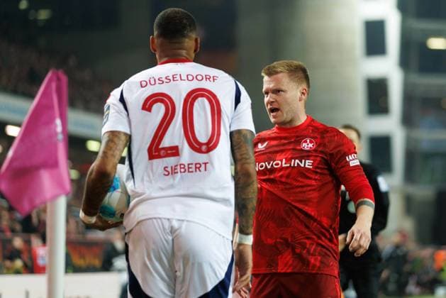 Jean Zimmer 1 FC Kaiserslautern and Jamil Siebert Fortuna Duesseldorf , 1 FC Kaiserslautern vs Fortuna Duesseldorf, Football, 2 Bundesliga, Season 2024 2025, Matchday 27, 29 03 2025 1 FC Kaiserslautern vs Fortuna Duesseldorf, Football, 2 Bundesliga, Season 2024 2025, Matchday 27, 29 03 2025 Kaiserslautern Copyright: xEibner-Pressefoto AlexanderxNeisx EP_ANS