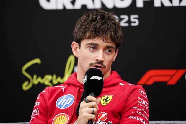 F1 - JAPANESE GRAND PRIX 2025 LECLERC Charles (mco), Scuderia Ferrari SF-25, portrait press conference, PK, Pressekonferenz during the Formula 1 Lenovo Japanese Grand Prix 2025, 3rd round of the 2025 FIA Formula One World Championship, WM, Weltmeisterschaft from April 4 to 6, 2025 on the Suzuka Circuit, in Suzuka, Japan - SuzukaJapan Copyright: xEricxAlonsox