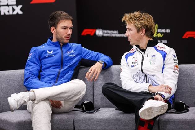 F1 - JAPANESE GRAND PRIX 2025 GASLY Pierre (fra), Alpine F1 Team A525, portrait and LAWSON Liam (nzl), Visa Cash App RB F1 Team VCARB02, portrait press conference, PK, Pressekonferenz during the Formula 1 Lenovo Japanese Grand Prix 2025, 3rd round of the 2025 FIA Formula One World Championship, WM, Weltmeisterschaft from April 4 to 6, 2025 on the Suzuka Circuit, in Suzuka, Japan - SuzukaJapan Copyright: xEricxAlonsox