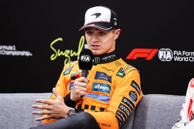 F1 - JAPANESE GRAND PRIX 2025 NORRIS Lando (gbr), McLaren F1 Team MCL39, portrait press conference, PK, Pressekonferenz during the Formula 1 Lenovo Japanese Grand Prix 2025, 3rd round of the 2025 FIA Formula One World Championship, WM, Weltmeisterschaft from April 4 to 6, 2025 on the Suzuka Circuit, in Suzuka, Japan - SuzukaJapan Copyright: xEricxAlonsox