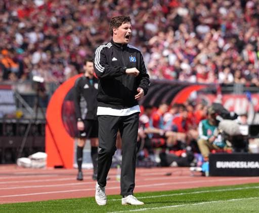 Merlin Polzin Head Coach, Hamburger SV GER, 1 FC Nuernberg vs Hamburger SV, 2 Bundesliga, Matchday 28, Season 2024 2025, 05 04 2025 DFL REGULATIONS PROHIBIT ANY USE OF PHOTOGRAPHS AS IMAGE SEQUENCES AND OR QUASI VIDEO GER, 1 FC Nuernberg vs Hamburger SV, 2 Bundesliga, Matchday 28, Season 2024 2025, 05 04 2025 Nuernberg Copyright: xEibner-Pressefoto ScottxColemanx EP_SCN