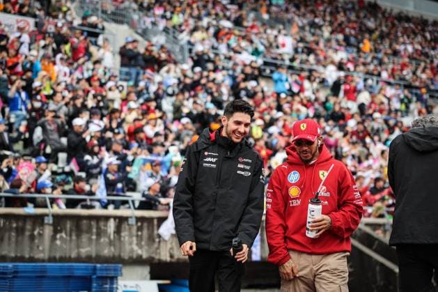 F1 - JAPANESE GRAND PRIX 2025 OCON Esteban (fra), Haas F1 Team VF-25, HAMILTON Lewis (gbr), Scuderia Ferrari SF-25, portrait during the Formula 1 Lenovo Japanese Grand Prix 2025, 3rd round of the 2025 FIA Formula One World Championship, WM, Weltmeisterschaft from April 4 to 6, 2025 on the Suzuka Circuit, in Suzuka, Japan - SuzukaJapan Copyright: xANTONINxVINCENTx