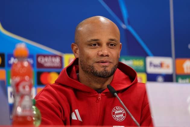 Vincent Kompany FC Bayern Muenchen, Head coach at the press conference, GER, International press conference, FC Bayern Muenchen, Football, UEFA Champions League, quarter-final first leg, 2024 2025 season, 07 04 2025, GER, International press conference, FC Bayern Muenchen, Football, UEFA Champions League, quarter-final first leg, 2024 2025 season, 07 04 2025 Muenchen Copyright: xEibner-Pressefoto JennixMaulx EP_JML