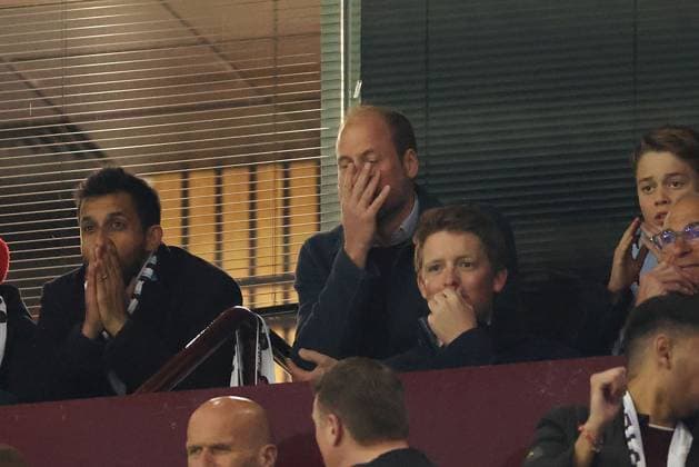 William, Prince of Wales looks on. Aston Villa v Paris Saint-Germain, UEFA Champions League, Quarter-Finals, 2nd Leg, Football, Villa Park, Birmingham, UK - 15 Apr 2025 EDITORIAL USE ONLY No use with unauthorised audio, video, data, fixture lists, club league logos or live services. Online in-match use limited to 120 images, no video emulation. No use in betting, games or single club league player publications. Copyright: xRyanxBrowne Shutterstockx 15253922bh