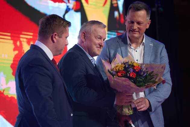 Retirement of Frank Mantek GER, German Team Weightlifting Championships, Bundesliga Weightlifting Final, German Team Championships, 1 Bundesliga, 2024 2025 season, 26 04 2025 GER, German Team Weightlifting Championships, Bundesliga Weightlifting Final, German Team Championships, 1 Bundesliga, 2024 2025 season, 26 04 2025 Heidelberg Copyright: xEibner-Pressefoto GeraldxOelze-dexStoppanyx EP_ODS