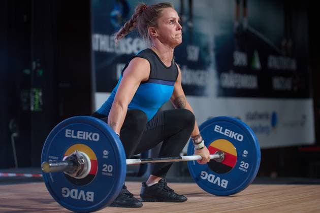 Elisabeth Thiele Chemnitzer AC Reissen GER, German Team Weightlifting Championships, German Weightlifting Final, German Team Championships, 1 Bundesliga, 2024 2025 season, 26 04 2025 GER, German Team Weightlifting Championships, German Team Weightlifting Final, German Team Championships, 1 Bundesliga, 2024 2025 season, 26 04 2025 Heidelberg Copyright: xEibner-Pressefoto GeraldxOelze-dexStoppanyx EP_ODS