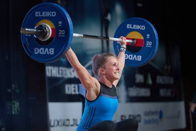 Elisabeth Thiele Chemnitzer AC Reissen GER, German Team Weightlifting Championships, German Weightlifting Final, German Team Championships, 1 Bundesliga, 2024 2025 season, 26 04 2025 GER, German Team Weightlifting Championships, German Team Weightlifting Final, German Team Championships, 1 Bundesliga, 2024 2025 season, 26 04 2025 Heidelberg Copyright: xEibner-Pressefoto GeraldxOelze-dexStoppanyx EP_ODS