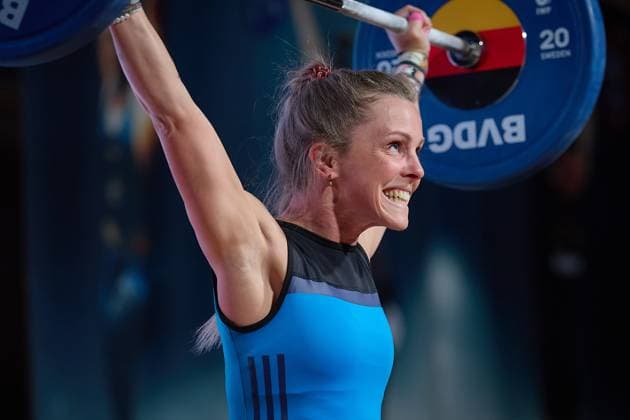 Elisabeth Thiele Chemnitzer AC Reissen GER, German Team Weightlifting Championships, German Weightlifting Final, German Team Championships, 1 Bundesliga, 2024 2025 season, 26 04 2025 GER, German Team Weightlifting Championships, German Team Weightlifting Final, German Team Championships, 1 Bundesliga, 2024 2025 season, 26 04 2025 Heidelberg Copyright: xEibner-Pressefoto GeraldxOelze-dexStoppanyx EP_ODS