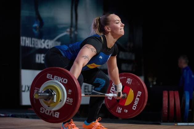 Milena Thiele AV 03 Speyer Reissen GER, German Team Weightlifting Championship, German Team Weightlifting Championship, German Team Weightlifting Championship, 1 Bundesliga, 2024 2025 season, 26 04 2025 GER, German Team Weightlifting Championship, German Team Weightlifting Championship, 1 Bundesliga, 2024 2025 season, 26 04 2025 Heidelberg Copyright: xEibner-Pressefoto GeraldxOelze-dexStoppanyx EP_ODS