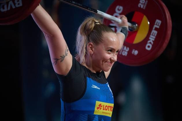Milena Thiele AV 03 Speyer Reissen GER, German Team Weightlifting Championship, German Team Weightlifting Championship, German Team Weightlifting Championship, 1 Bundesliga, 2024 2025 season, 26 04 2025 GER, German Team Weightlifting Championship, German Team Weightlifting Championship, 1 Bundesliga, 2024 2025 season, 26 04 2025 Heidelberg Copyright: xEibner-Pressefoto GeraldxOelze-dexStoppanyx EP_ODS
