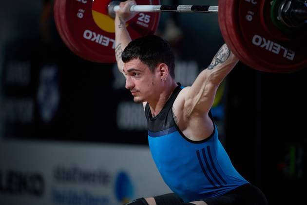 Ivan Dimov Chemnitzer AC Reissen GER, German Team Weightlifting Championships, German Weightlifting Final, German Team Championships, 1 Bundesliga, 2024 2025 season, 26 04 2025 GER, German Team Weightlifting Championships, German Team Weightlifting Final, German Team Championships, 1 Bundesliga, 2024 2025 season, 26 04 2025 Heidelberg Copyright: xEibner-Pressefoto GeraldxOelze-dexStoppanyx EP_ODS