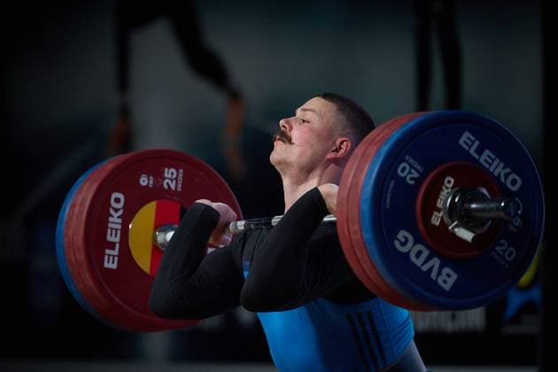 Kurt Perthel Chemnitzer AC Stossen GER, German Team Weightlifting Championships, German Weightlifting Final, German Team Championships, 1 Bundesliga, 2024 2025 season, 26 04 2025 GER, German Team Weightlifting Championships, German Team Weightlifting Final, German Team Championships, 1 Bundesliga, 2024 2025 season, 26 04 2025 Heidelberg Copyright: xEibner-Pressefoto GeraldxOelze-dexStoppanyx EP_ODS