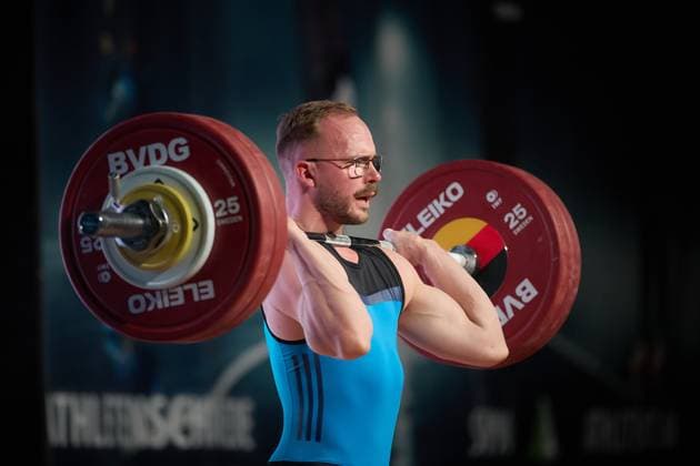 Nikita Drechsel Chemnitzer AC Stossen GER, German Team Weightlifting Championship, German Team Weightlifting Championship, German Team Weightlifting Championship, 1 Bundesliga, 2024 2025 season, 26 04 2025 GER, German Team Weightlifting Championship, German Team Weightlifting Championship, 1 Bundesliga, 2024 2025 season, 26 04 2025 Heidelberg Copyright: xEibner-Pressefoto GeraldxOelze-dexStoppanyx EP_ODS